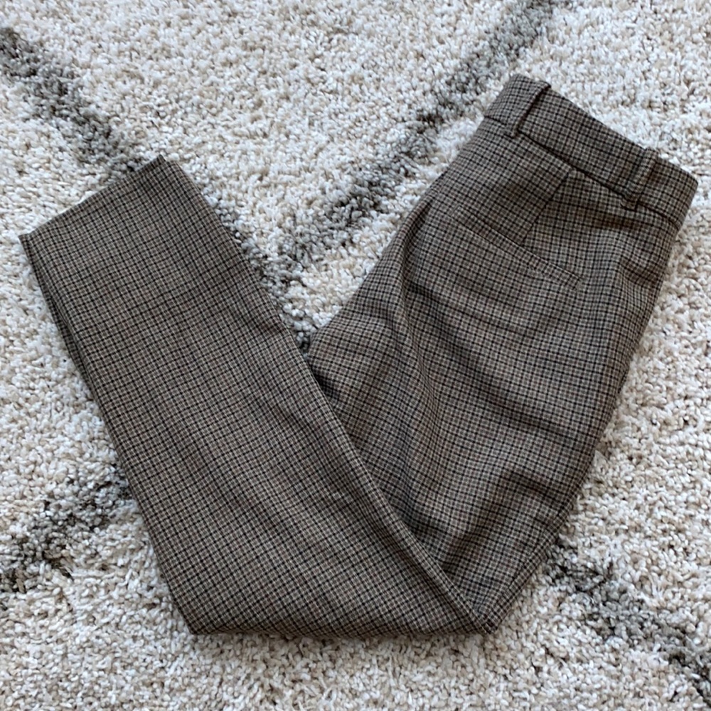 Zara checkers dress pants size 2